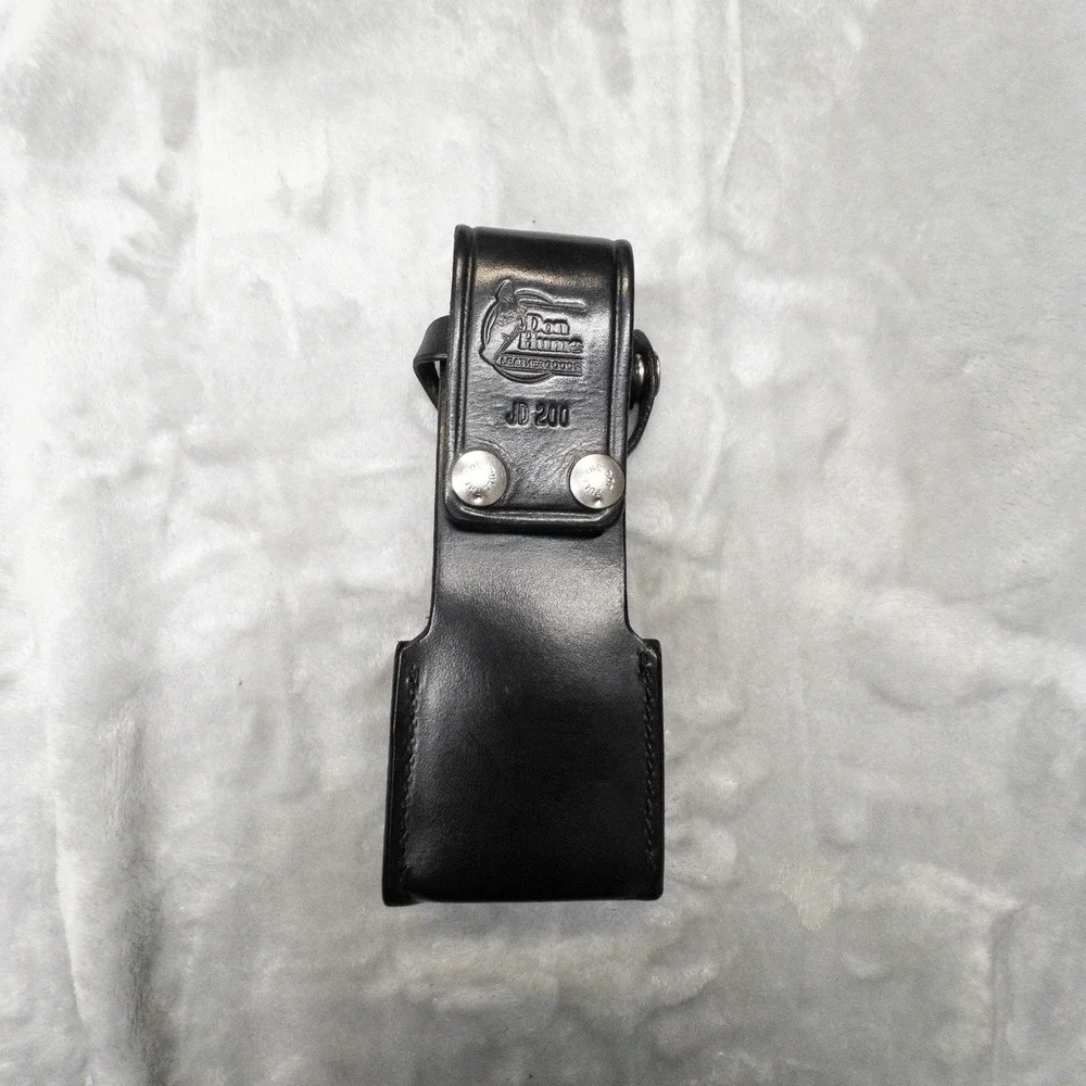 Don Hume Universal Radio Holster Black Leather Tactical Utility Belt